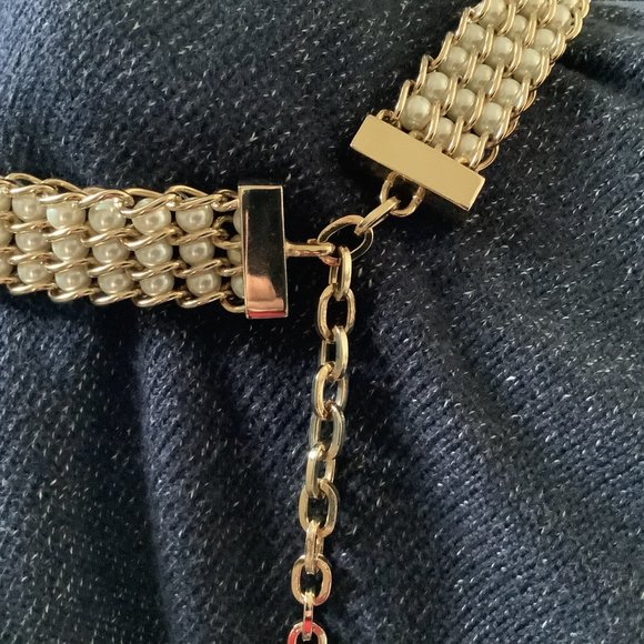 Gold and Pearl multi-strand Chain Belt main image 4